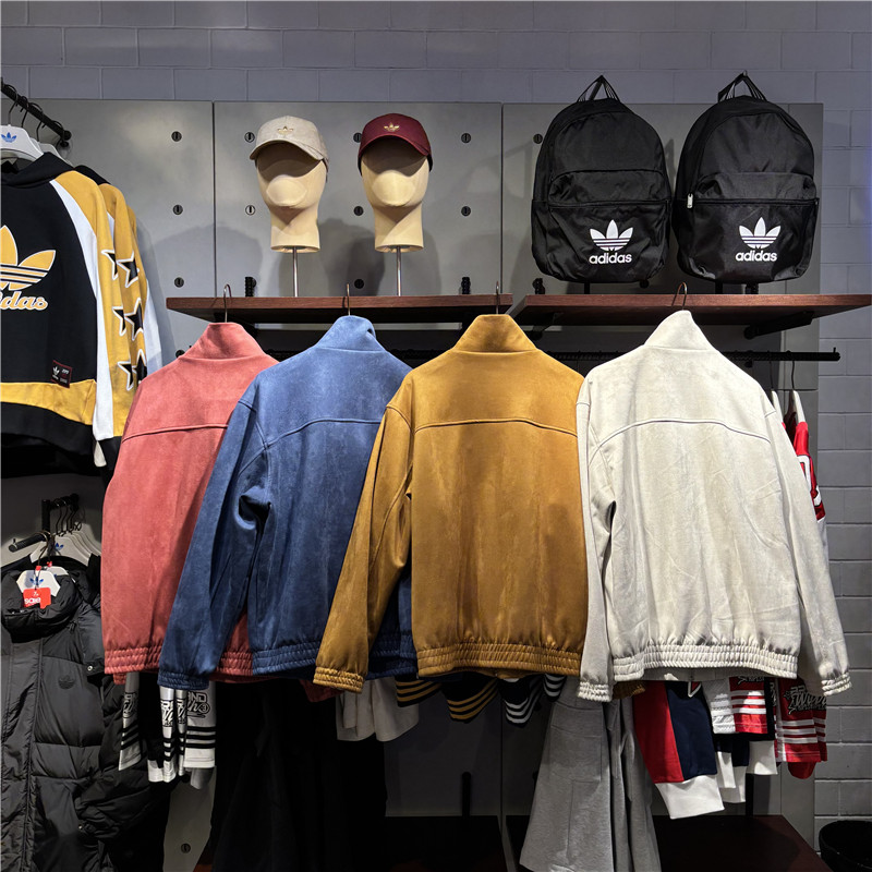 Adidas Originals Year Of The Snake JZ9927 Blue Versatile Suede Jacket