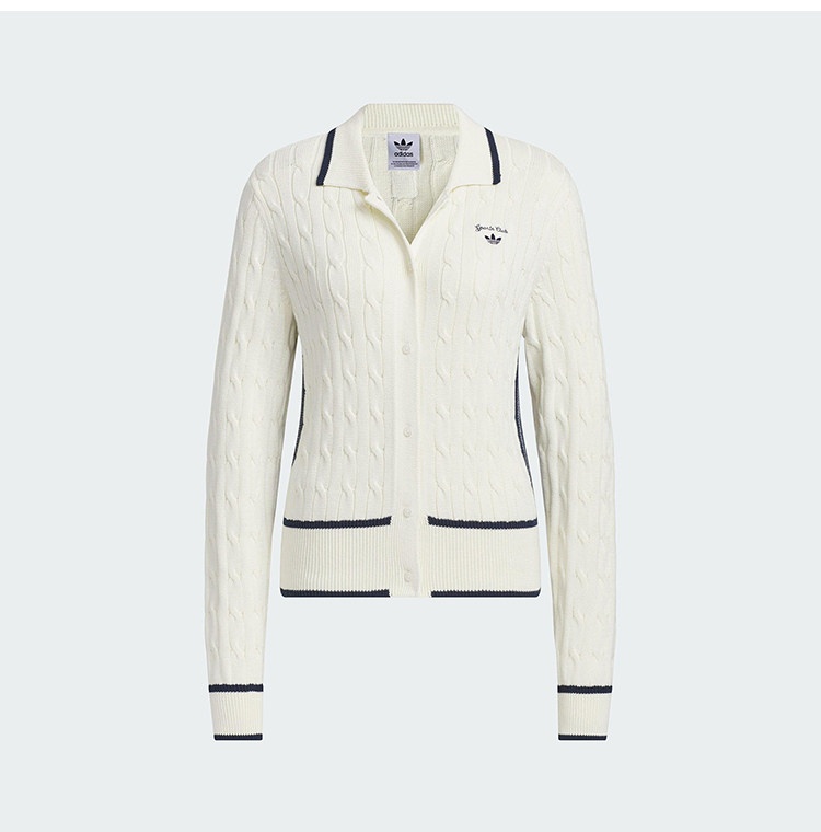 Adidas Originals RETROCARDIGAN SS25 SPORTY CLUB Knitwear Women's Jade JM8017
